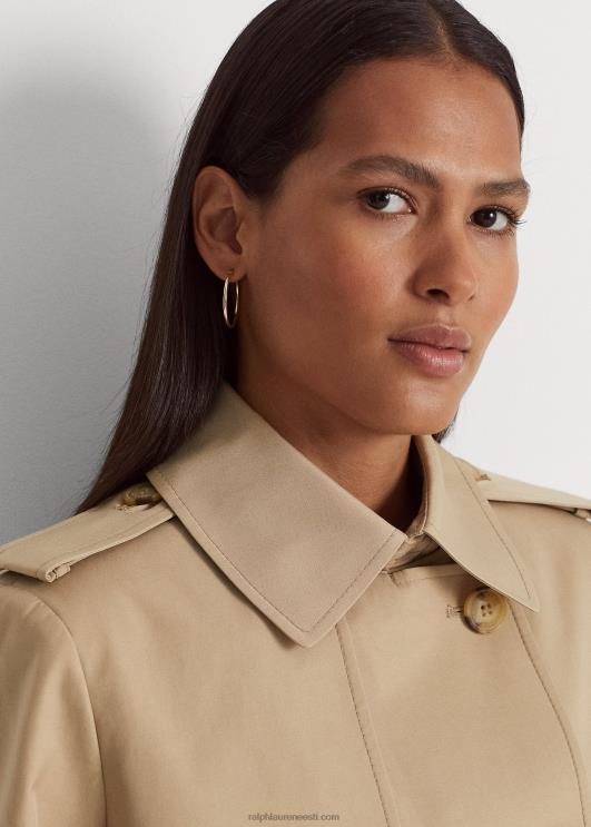 Ralph Lauren naised lühike kaherealine trentšmantel PR0V4457 kasepruun