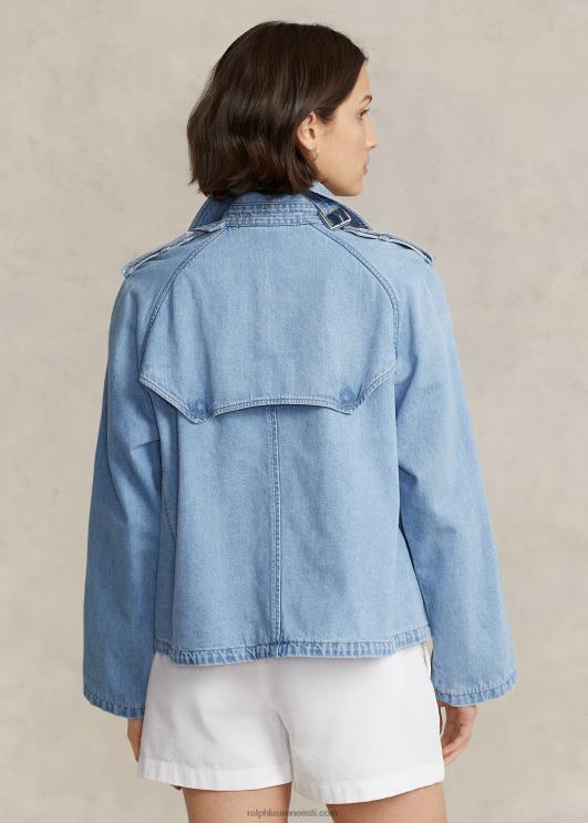 Ralph Lauren naised ülisuur boxy fit teksariidest trentšmantel PR0V2972 kobari pesu