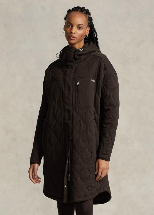 Ralph Lauren naised ülisuur tepitud kapuutsiga mantel PR0V3118 antiikpruun