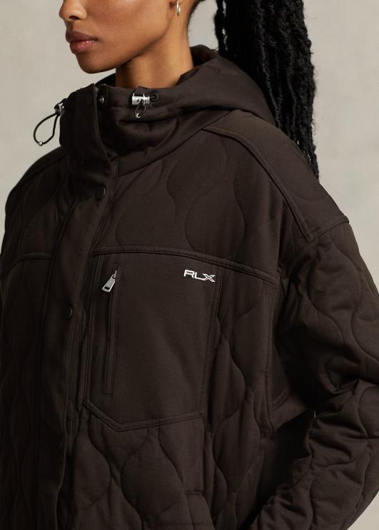 Ralph Lauren naised ülisuur tepitud kapuutsiga mantel PR0V3118 antiikpruun