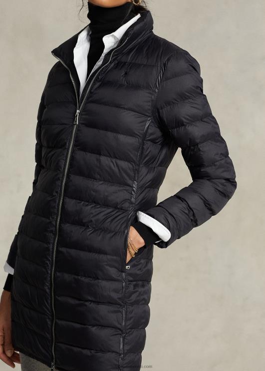 Ralph Lauren naised pakitav tepitud taftmantel PR0V3287 must