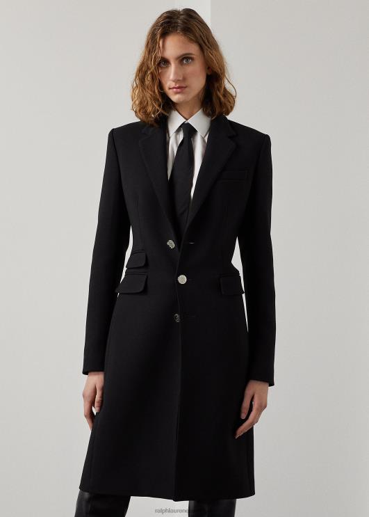 Ralph Lauren naised parkeri villane kreppmantel PR0V9332 must