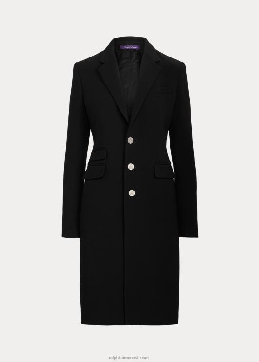 Ralph Lauren naised parkeri villane kreppmantel PR0V9332 must