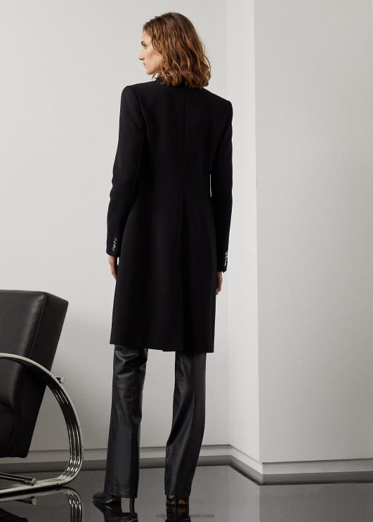 Ralph Lauren naised parkeri villane kreppmantel PR0V9332 must