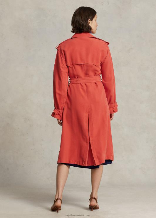 Ralph Lauren naised siidisegust trentšmantel PR0V3131 kona apelsin