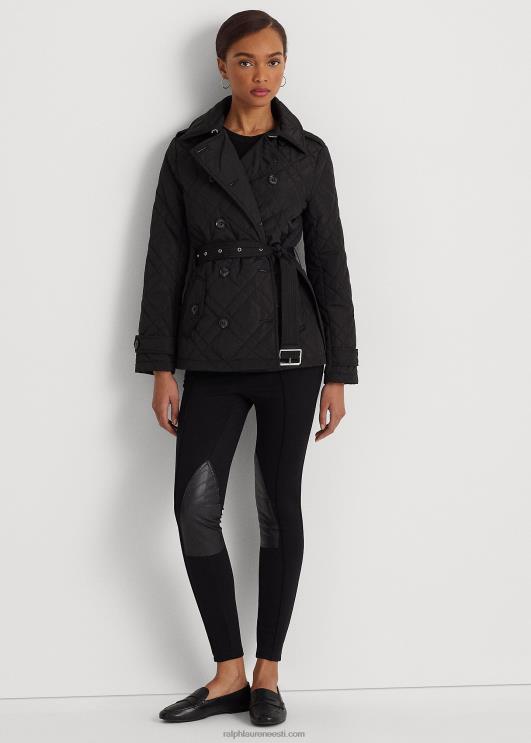 Ralph Lauren naised vööga teemanttepitud paabumantel PR0V4129 must