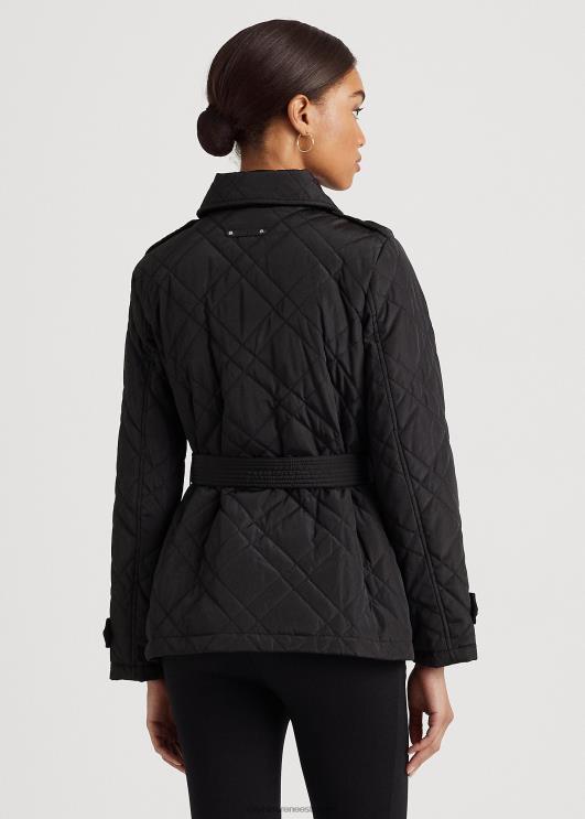 Ralph Lauren naised vööga teemanttepitud paabumantel PR0V4129 must