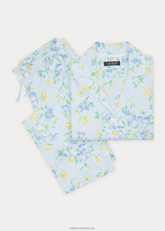 Ralph Lauren naised lilleline jersey capri magamiskomplekt PR0V4461 sinine romaan