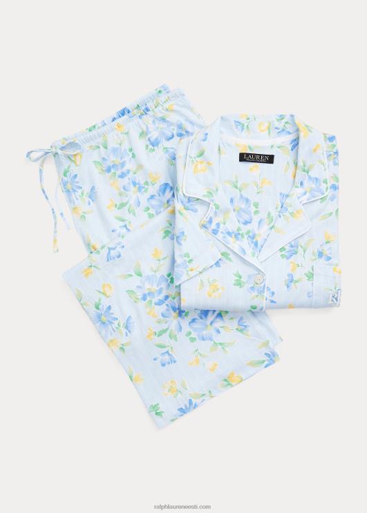 Ralph Lauren naised lilleline jersey capri magamiskomplekt PR0V4709 sinine romaan