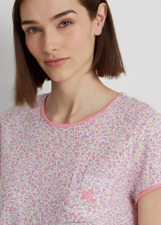 Ralph Lauren naised lilleline jersey capri pidžaamakomplekt PR0V4140 mitme lilleline