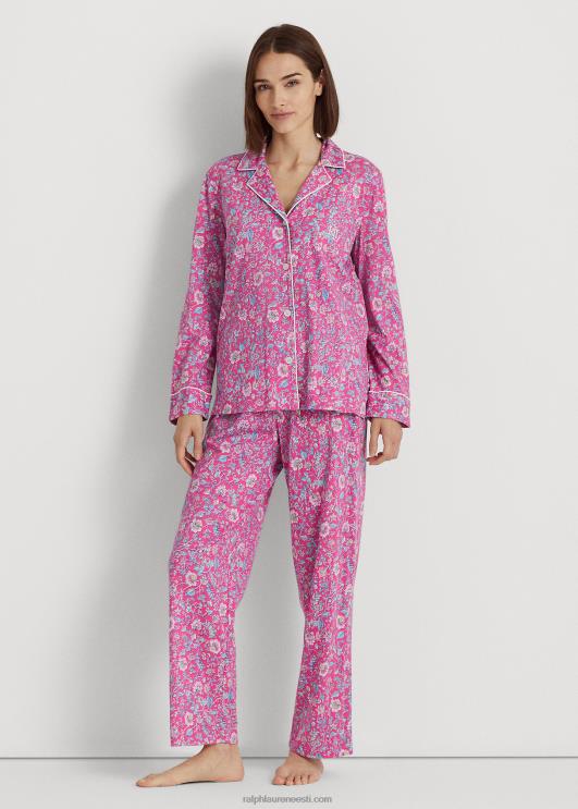 Ralph Lauren naised lilleline jersey magamiskomplekt PR0V9582 roosa lilleline