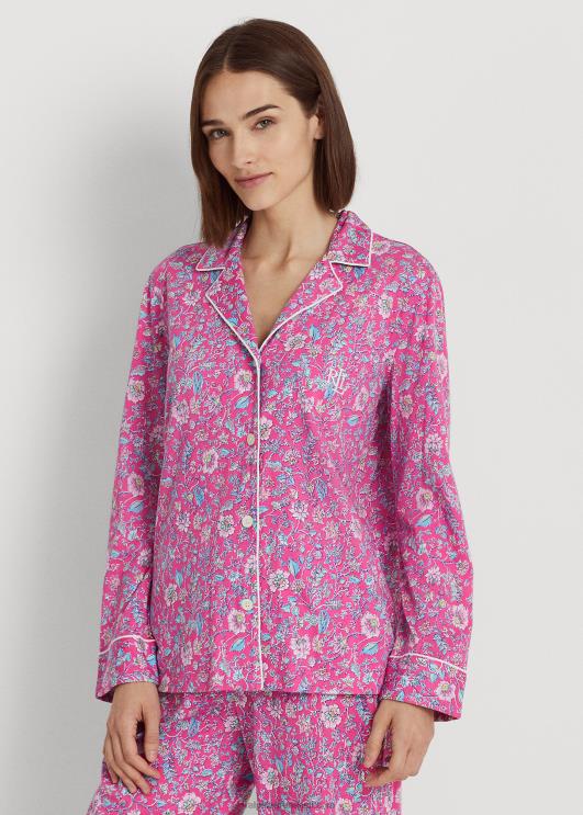 Ralph Lauren naised lilleline jersey magamiskomplekt PR0V9582 roosa lilleline