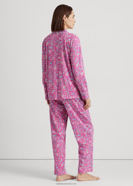 Ralph Lauren naised lilleline jersey magamiskomplekt PR0V9582 roosa lilleline