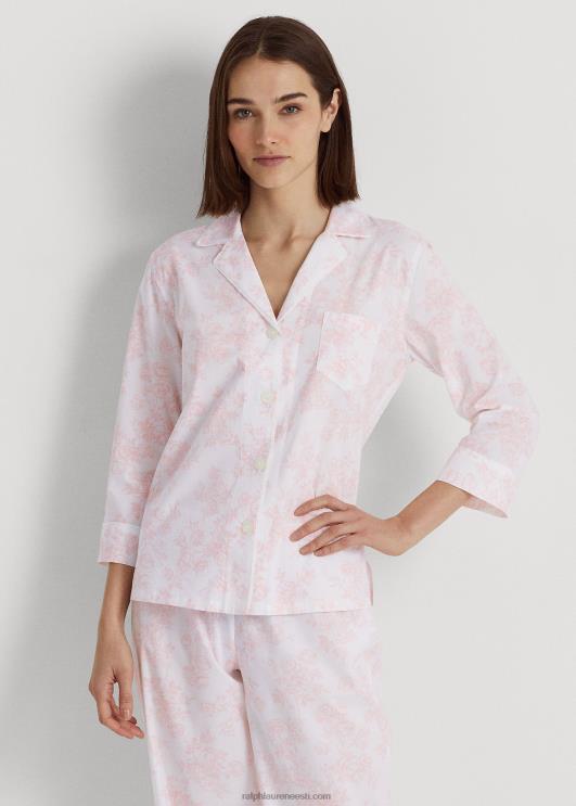 Ralph Lauren naised lilleline popliini magamiskomplekt PR0V4152 roosi lilleline