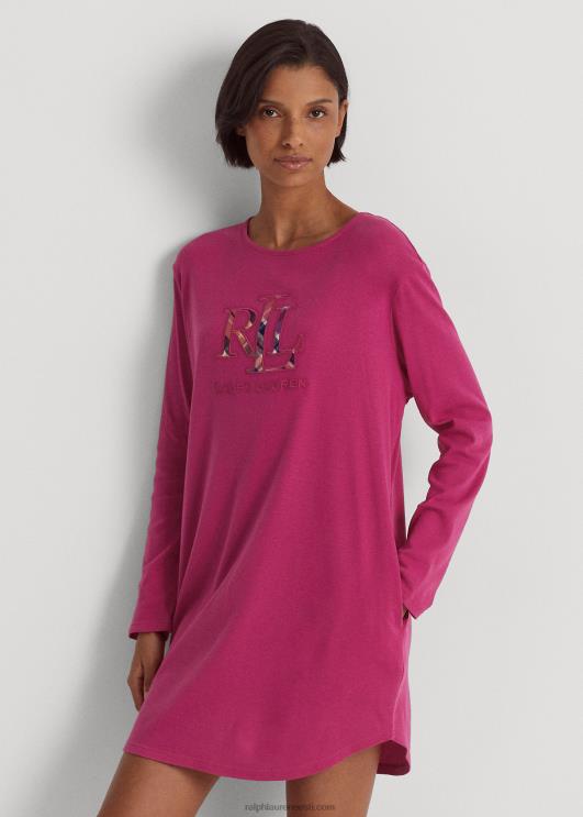 Ralph Lauren naised logoga soonikuga magamistrikk PR0V9575 fuschia