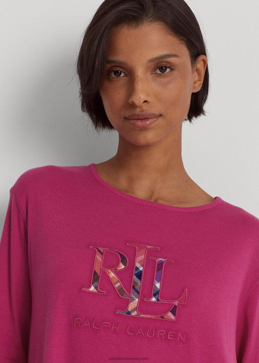Ralph Lauren naised logoga soonikuga magamistrikk PR0V9575 fuschia