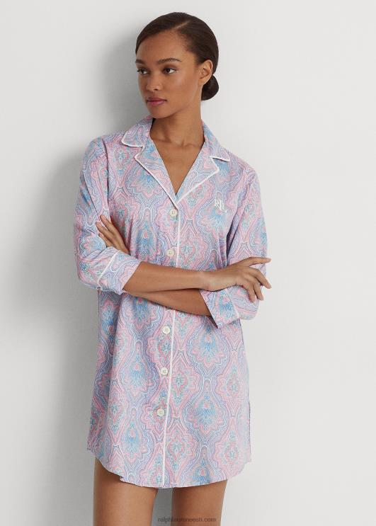 Ralph Lauren naised paisley satiinist magamissärk PR0V4149 paisley