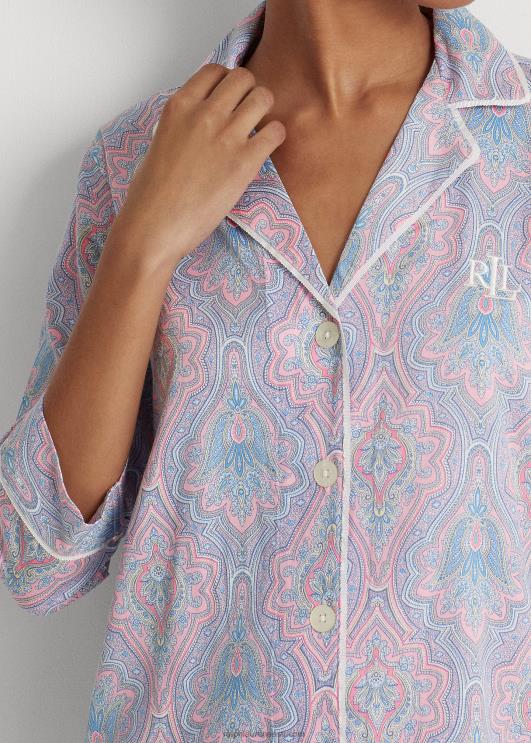 Ralph Lauren naised paisley satiinist magamissärk PR0V4149 paisley