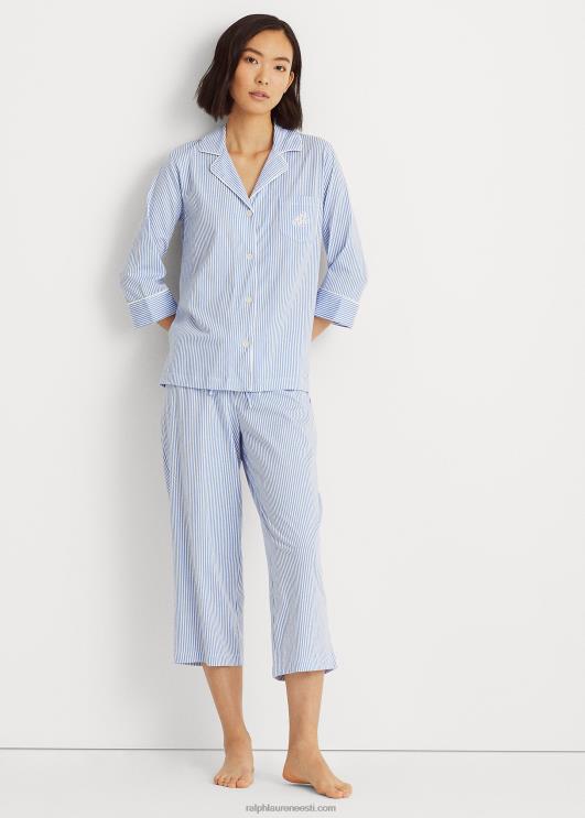 Ralph Lauren naised puuvillane magamiskomplekt PR0V4236 sinine triip