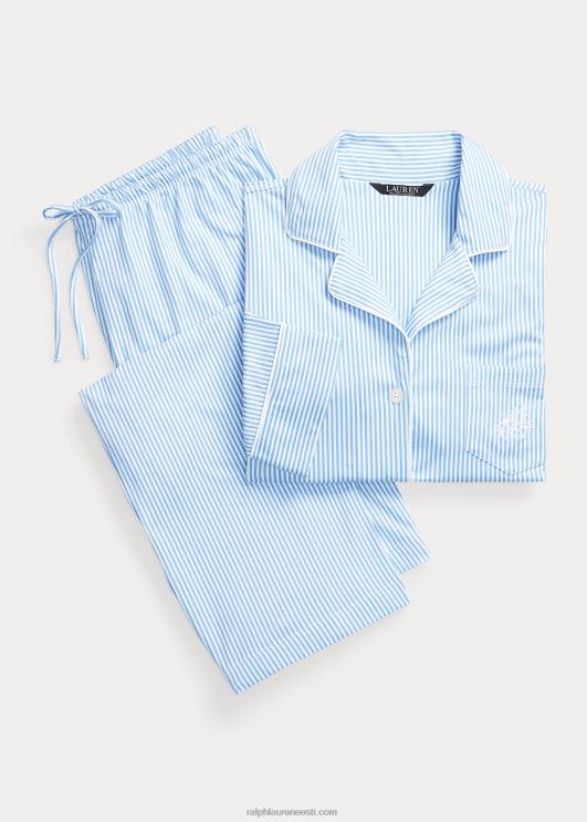 Ralph Lauren naised puuvillane magamiskomplekt PR0V4236 sinine triip