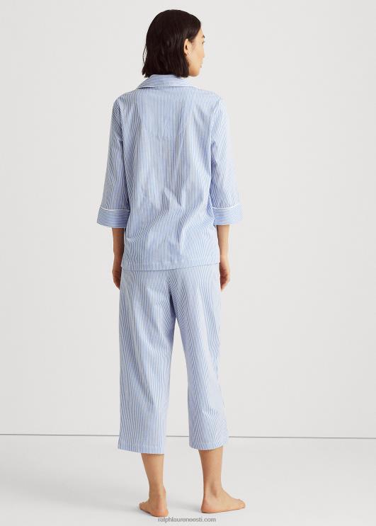 Ralph Lauren naised puuvillane magamiskomplekt PR0V4236 sinine triip