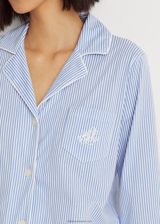 Ralph Lauren naised puuvillane magamiskomplekt PR0V4236 sinine triip