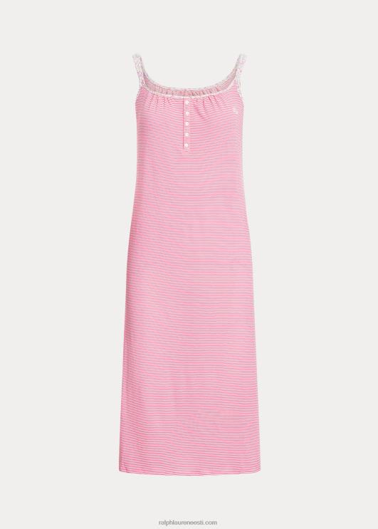 Ralph Lauren naised triibuline jersey balleti öösärk PR0V4134 roosa triip