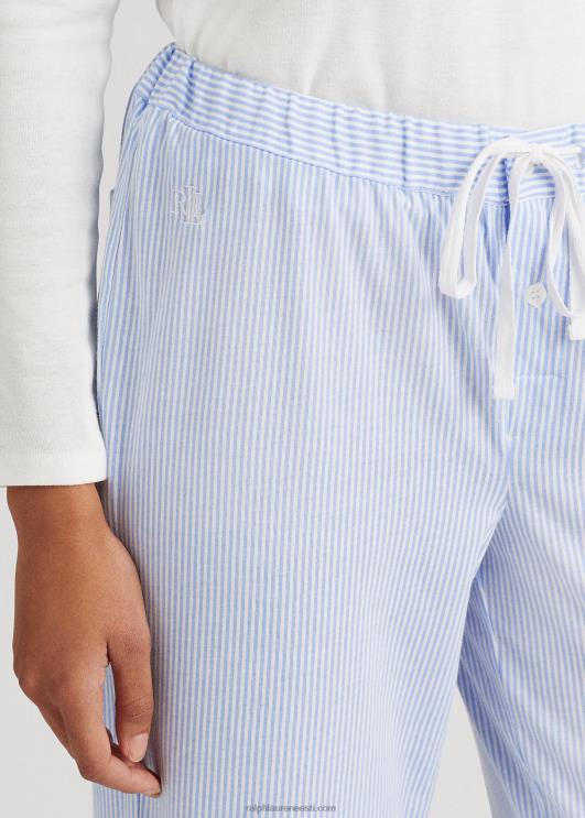 Ralph Lauren naised triibuline jersey pidžaamapüksid PR0V4227 sinine triip