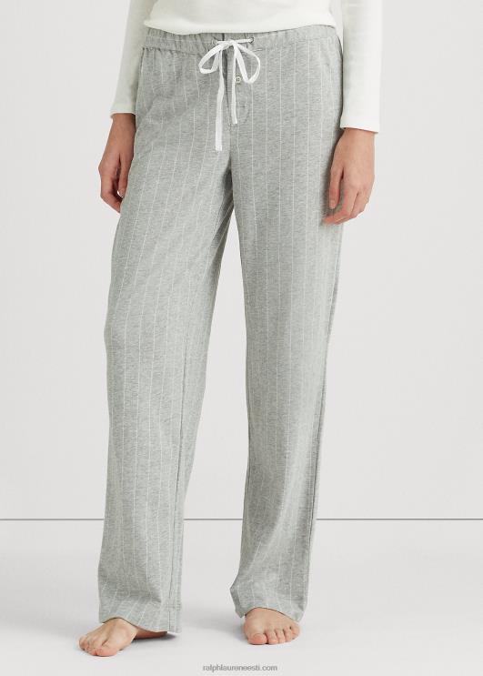 Ralph Lauren naised triibuline jersey pidžaamapüksid PR0V4228 hall triip