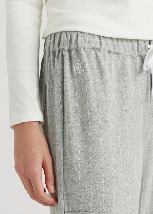 Ralph Lauren naised triibuline jersey pidžaamapüksid PR0V4228 hall triip