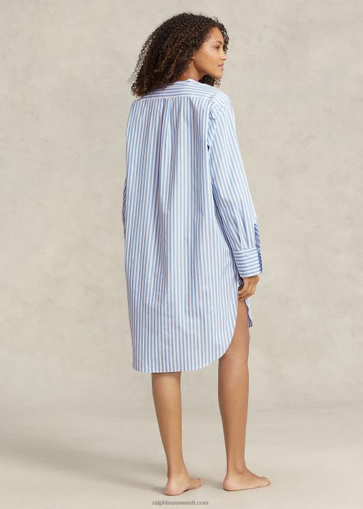 Ralph Lauren naised triibuline popliinist magamissärk PR0V2892