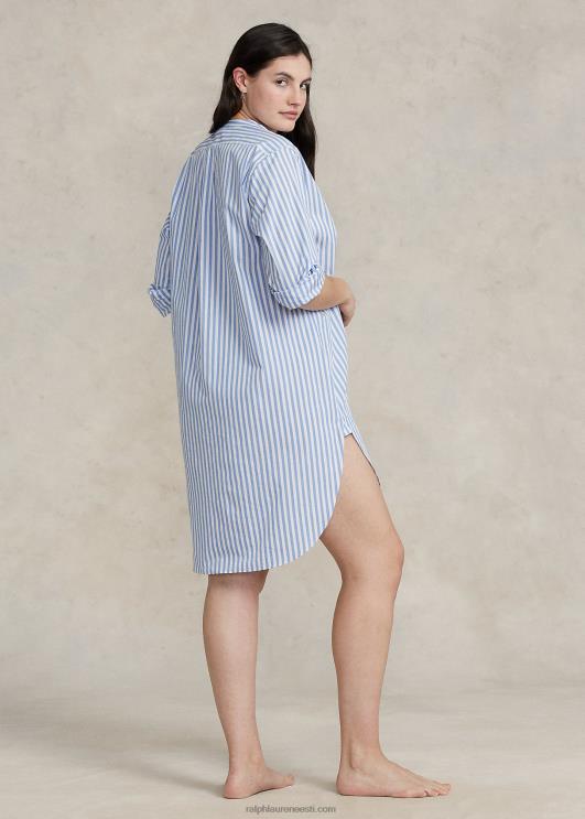 Ralph Lauren naised triibuline popliinist magamissärk PR0V2892