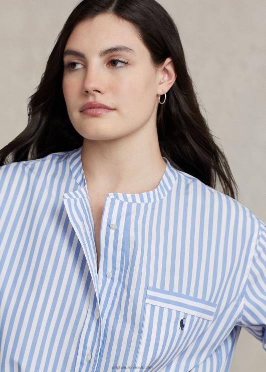 Ralph Lauren naised triibuline popliinist magamissärk PR0V2892