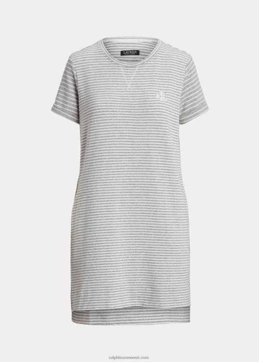 Ralph Lauren naised triibuline prantsuse frotee magamissärk PR0V9442 hall trükk