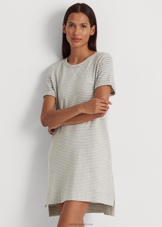 Ralph Lauren naised triibuline prantsuse frotee magamissärk PR0V9442 hall trükk