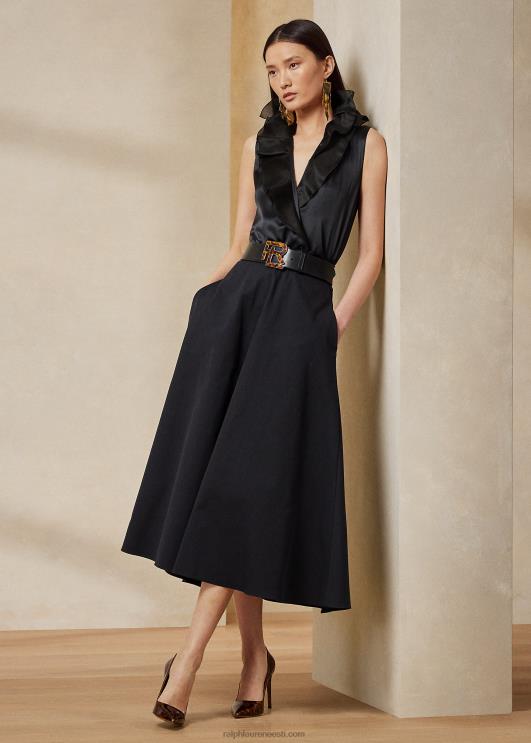 Ralph Lauren naised carlynn volangidega siidpluus PR0V3577 must