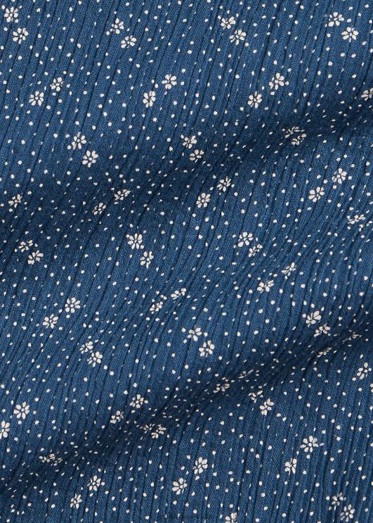 Ralph Lauren naised lilleline kortsus puuvillane voile pluus PR0V3652 sinine