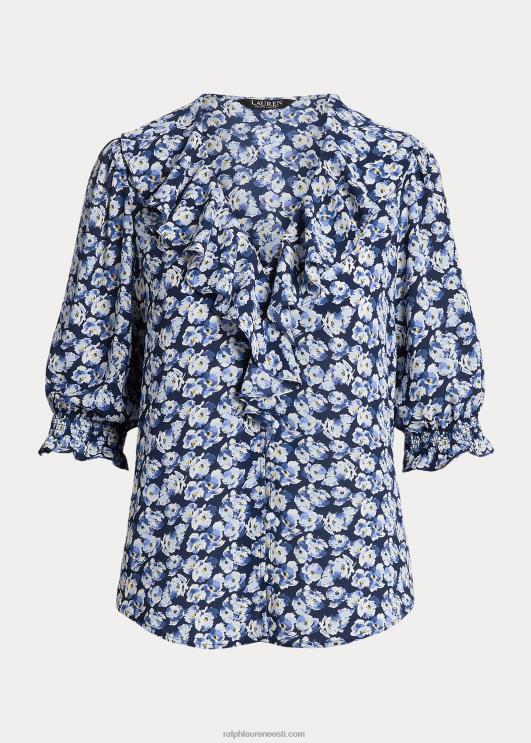 Ralph Lauren naised lilleline krepppluus PR0V4064 sinine multi