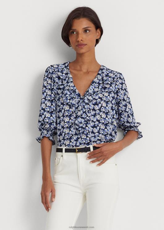 Ralph Lauren naised lilleline krepppluus PR0V4411 sinine multi