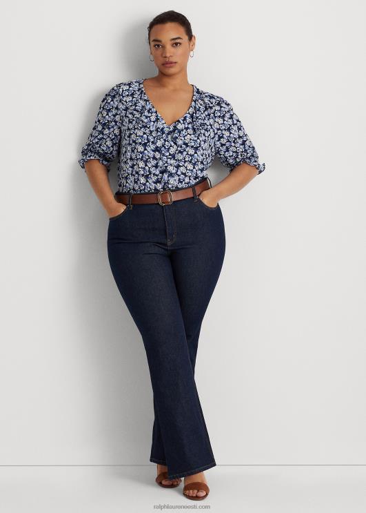 Ralph Lauren naised lilleline krepppluus PR0V4666 sinine multi