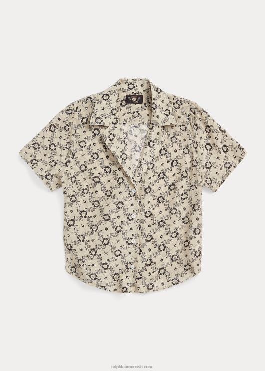 Ralph Lauren naised lilleline siidist krepppluus PR0V3627 ekru/must