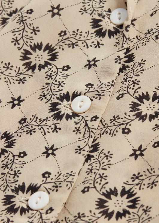 Ralph Lauren naised lilleline siidist krepppluus PR0V3627 ekru/must