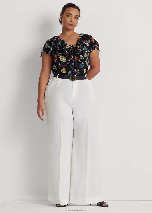 Ralph Lauren naised lilleline volangidega žoržettpluus PR0V4557 must multi