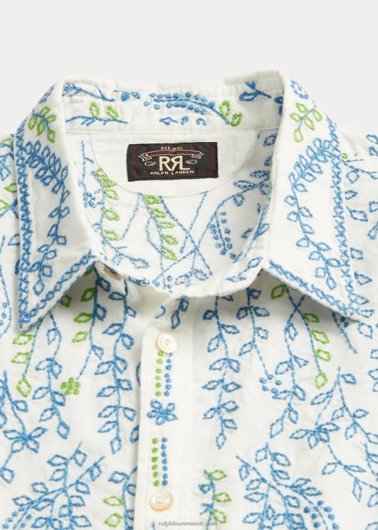 Ralph Lauren naised lilletikandiga puuvillane pluus PR0V3644 kreem/multi