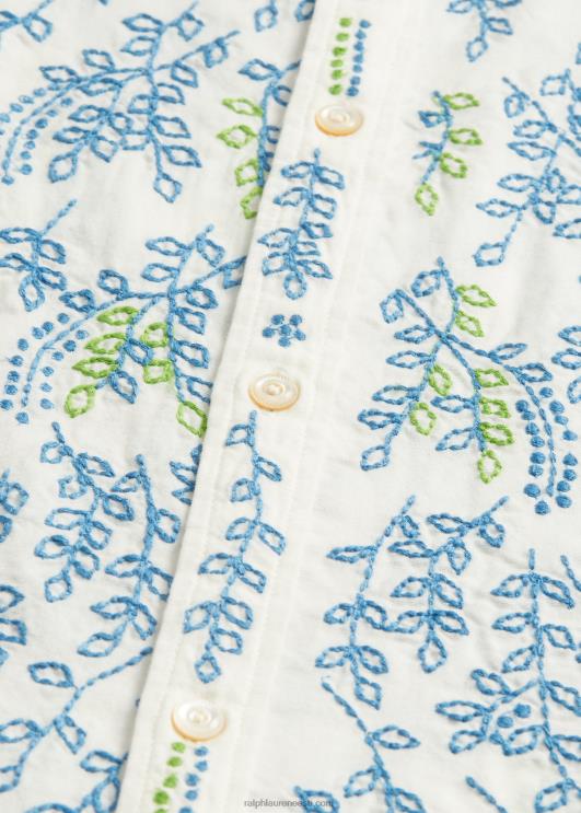 Ralph Lauren naised lilletikandiga puuvillane pluus PR0V3644 kreem/multi