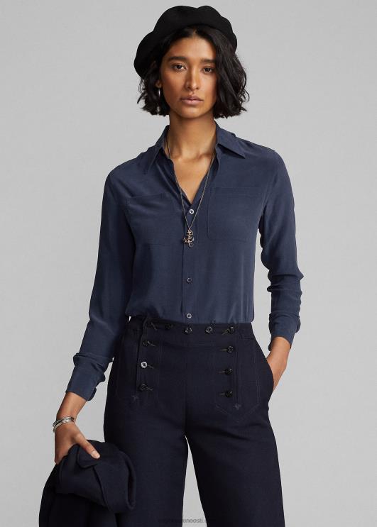 Ralph Lauren naised siidist krepppluus PR0V3662 merevägi