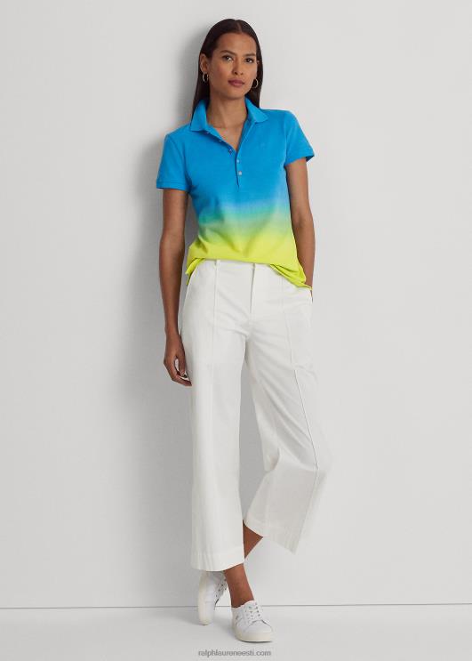 Ralph Lauren naised dipvärvitud pikee polosärk PR0V4349 sinine/roheline/laim