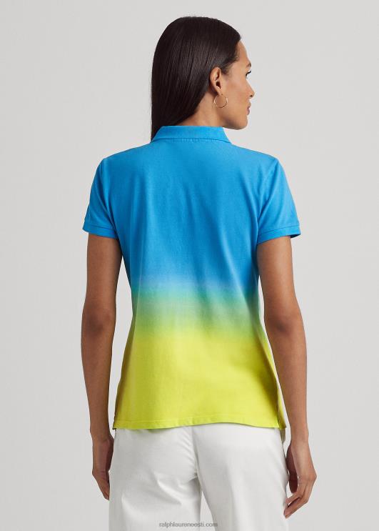 Ralph Lauren naised dipvärvitud pikee polosärk PR0V4349 sinine/roheline/laim