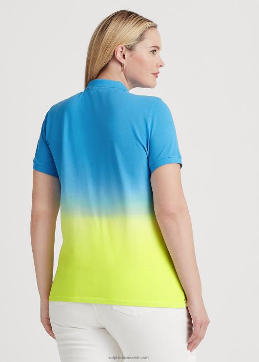 Ralph Lauren naised dipvärvitud pikee polosärk PR0V4531 sinine/roheline/laim