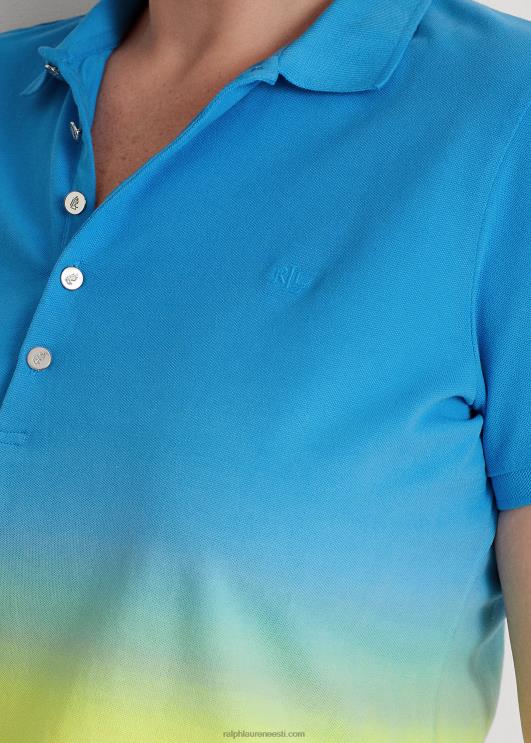 Ralph Lauren naised dipvärvitud pikee polosärk PR0V4531 sinine/roheline/laim